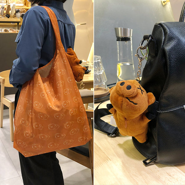 Creative Cute Roast Pig Shaped Foldable Reusable Grocery Shopping Bag