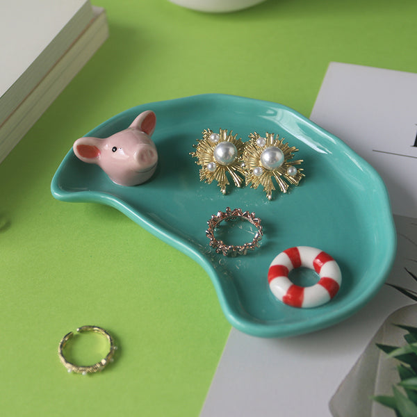 Swimming Pig Jewelry Ring Holder Dish Trinket Dish For Engagement Wedding Gifts