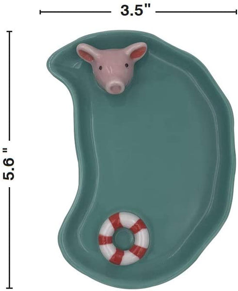 Swimming Pig Jewelry Ring Holder Dish Trinket Dish For Engagement Wedding Gifts