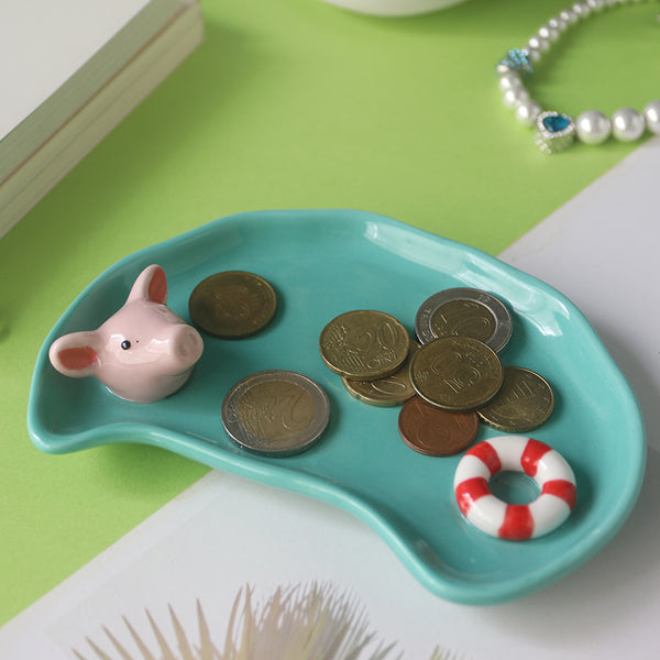Swimming Pig Jewelry Ring Holder Dish Trinket Dish For Engagement Wedding Gifts