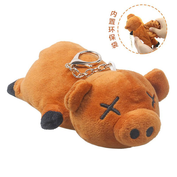 Creative Cute Roast Pig Shaped Foldable Reusable Grocery Shopping Bag
