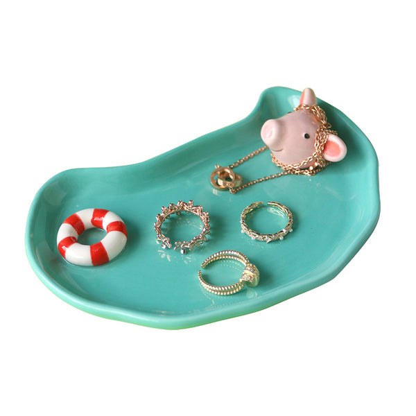 Swimming Pig Jewelry Ring Holder Dish Trinket Dish For Engagement Wedding Gifts